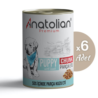 Kuzulu Parça Etli Yavru Köpek Konservesi 400 gr x 6 Adet