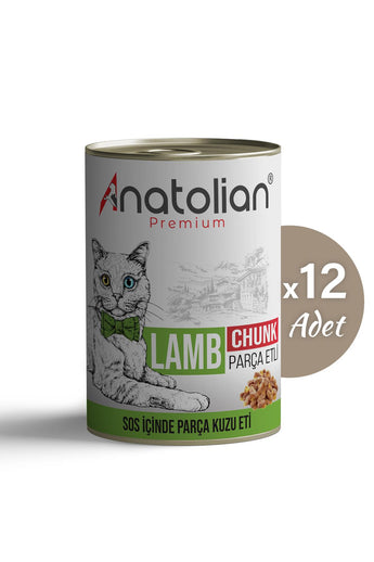 Kuzulu Parça Etli Kedi Konservesi 400 gr x 12 Adet