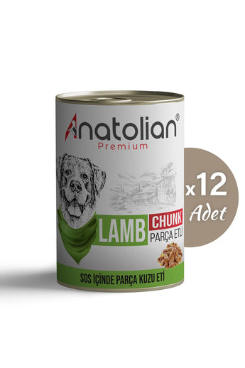 Kuzulu Parça Etli Yetişkin Köpek Konservesi 400 gr x 12 Adet