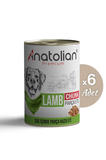 Kuzulu Parça Etli Yetişkin Köpek Konservesi 400 gr x 6 Adet