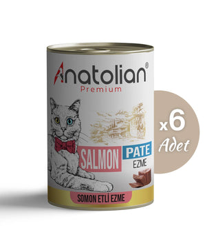 Anatolian Premium somonlu ezme yetişkin kedi konservesi 6x400 gr