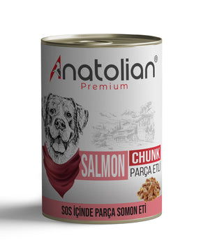 Anatolian Premium somonlu parça etli yetişkin köpek konservesi 400 gr
