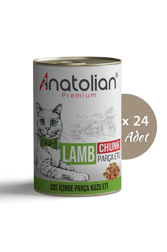 Kuzulu Parça Etli Kedi Konservesi 400 gr x 24 Adet