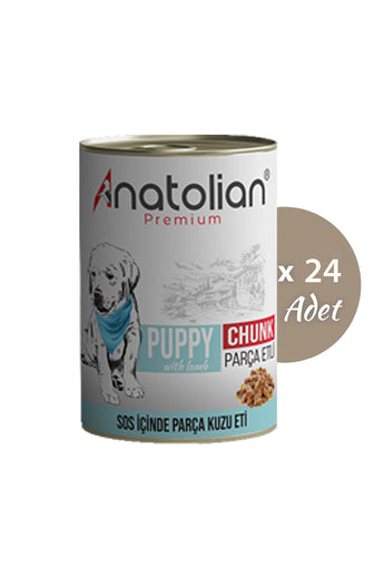 Kuzulu Parça Etli Yavru Köpek Konservesi 400 gr x 24 Adet