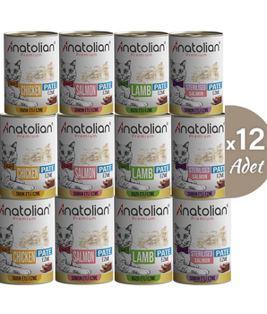 Anatolian Premium karışık ezme kedi konservesi 12x400 gr