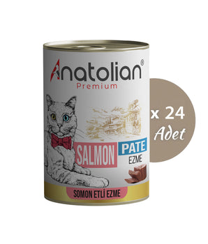 Anatolian Premium somonlu ezme yetişkin kedi konservesi 24x400 gr